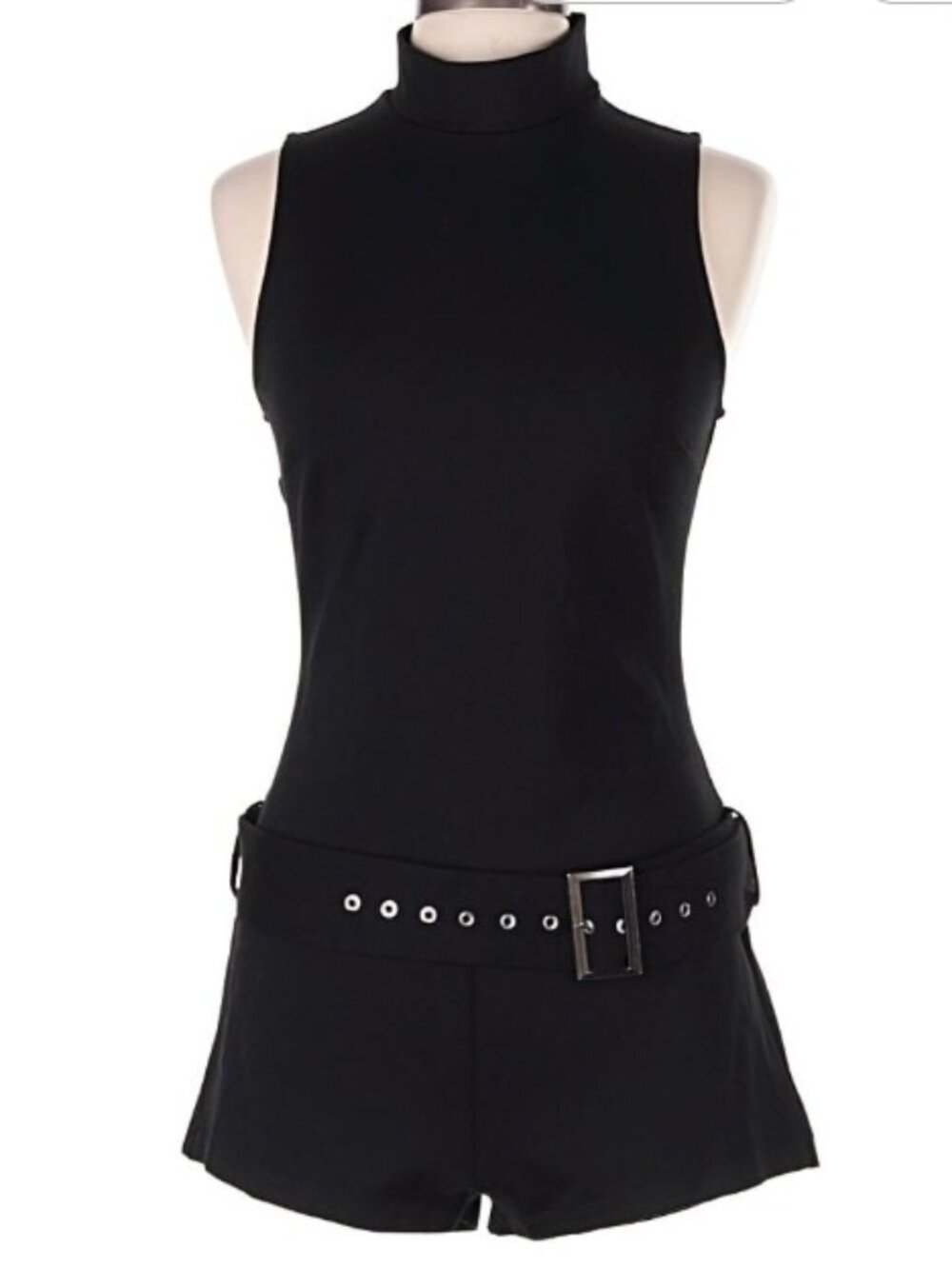 Superdown Belted High Neck Romper